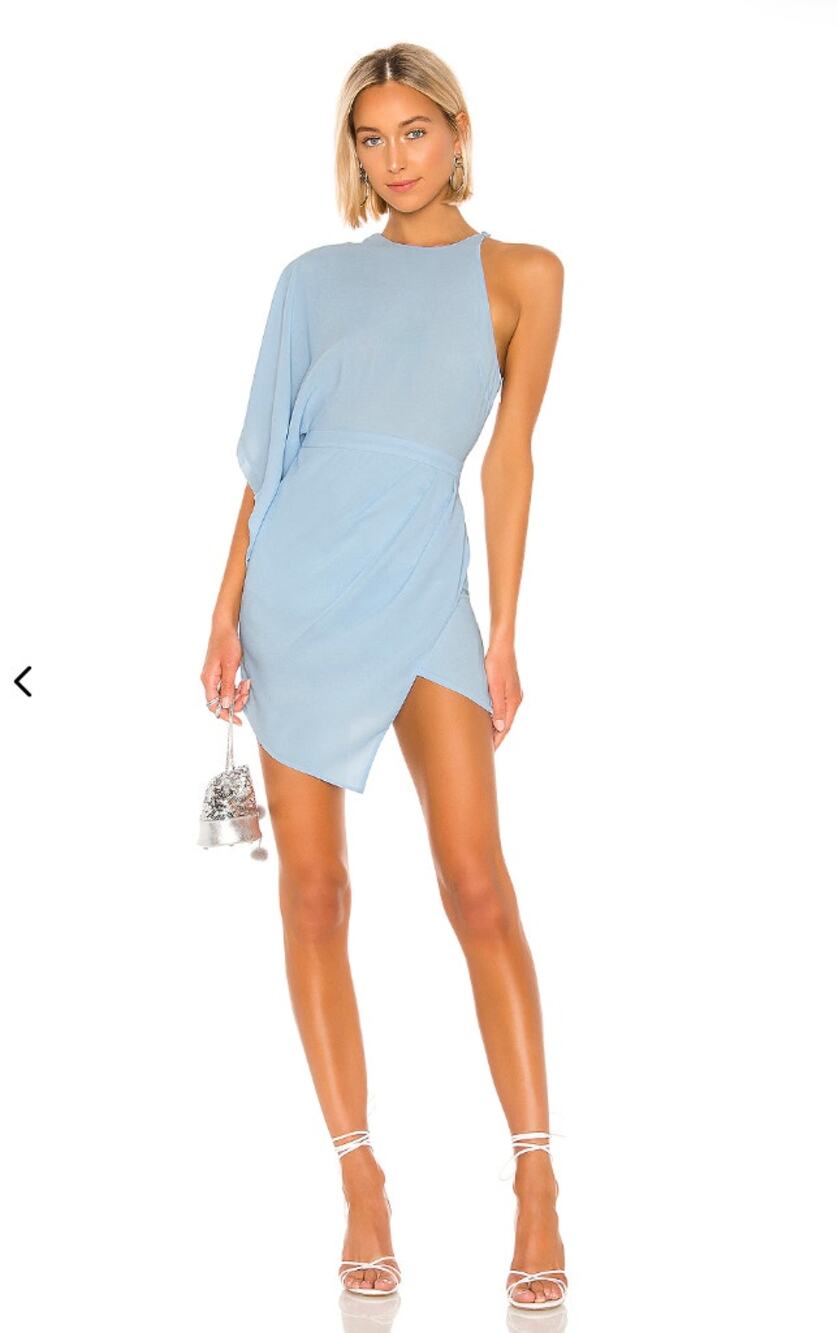 NWT Michael Costello Lexa x Revolve Lexa Dress in light blue. Size XL